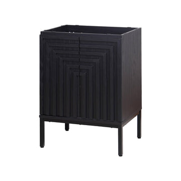 Rowan Geometric Modern Transitional 2-Shelf Bath Vanity Cabinet Only (Sink Basin Not Included)